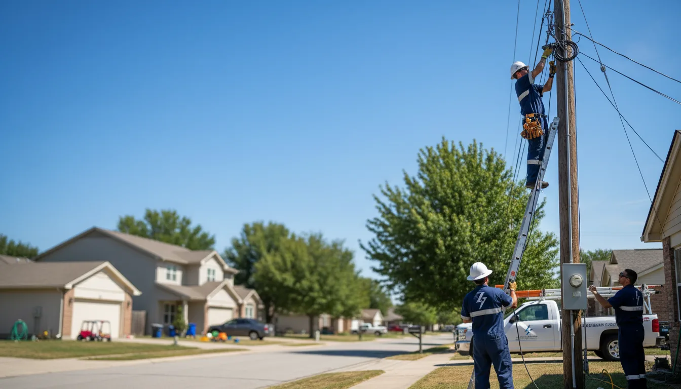 Residential electrician providing installation services in Roxbury, KS